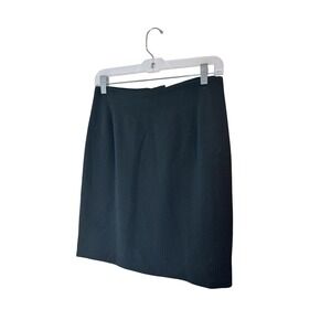 Alex Garfield Skirt Womens 6 Gray Straight Pencil Lined Made In USA Work Office